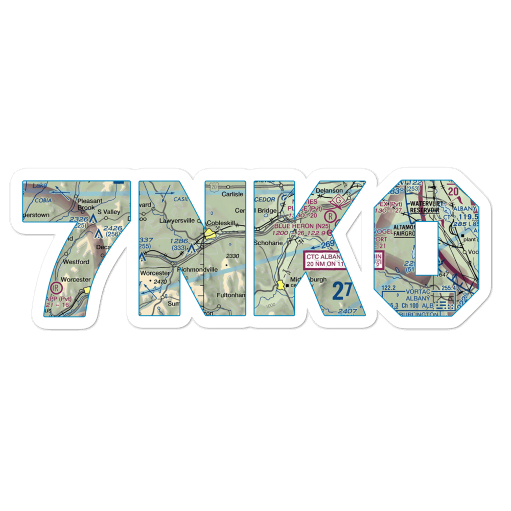 Valley View Airport (7NK0) VFR Sectional Sticker 