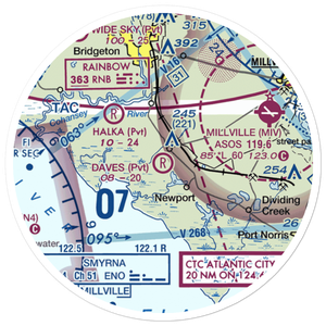 Dave's Aerodrome (7NJ9) VFR Sectional Sticker (20 mile)