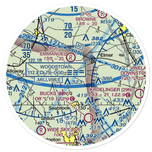 Coombs Airport (7NJ7) VFR Sectional Sticker (20 mile)