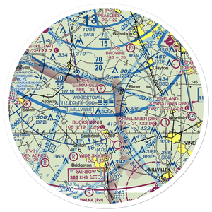 Coombs Airport (7NJ7) VFR Sectional Sticker (30 mile)