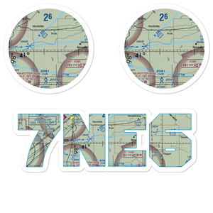 Merchant Homestead Airport (7NE6) VFR Sectional Sticker Pack