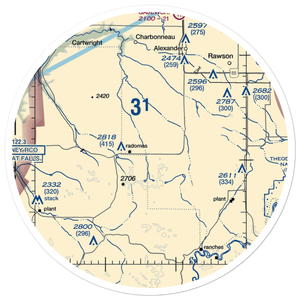 Haugen's Airport (7ND7) VFR Sectional Sticker (30 mile)