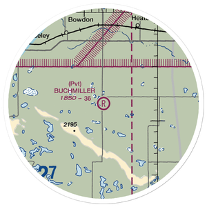 Buchmiller Airport (7ND5) VFR Sectional Sticker (20 mile)