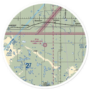 Buchmiller Airport (7ND5) VFR Sectional Sticker (30 mile)
