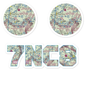 Fish Airpark (7NC8) VFR Sectional Sticker Pack