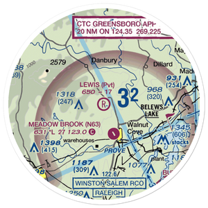 Lewis Airstrip (7NC7) VFR Sectional Sticker (20 mile)