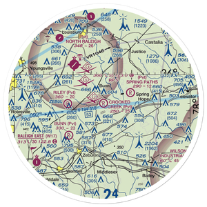 Crooked Creek Airport (7NC5) VFR Sectional Sticker (30 mile)