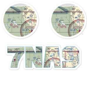 Sjule Private Airstrip (7NA9) VFR Sectional Sticker Pack