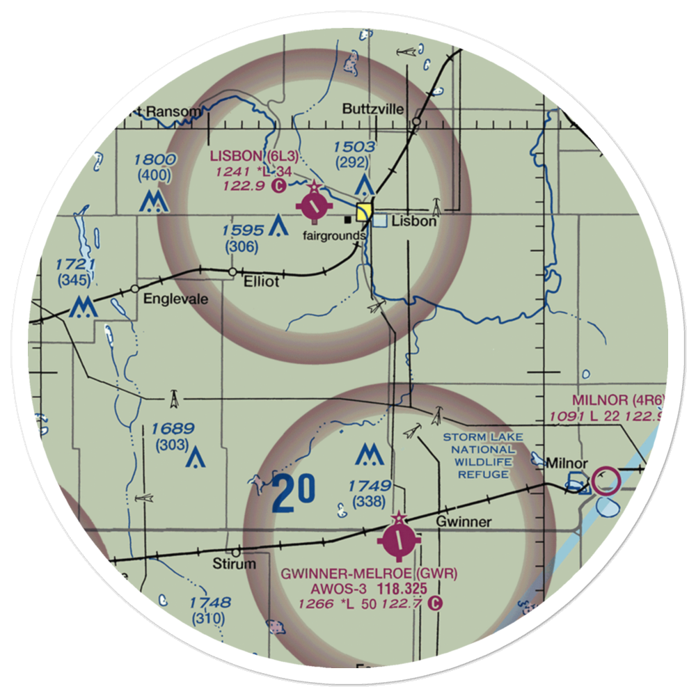 Hiam Private Airport (7NA3) VFR Sectional Sticker (30 mile) 