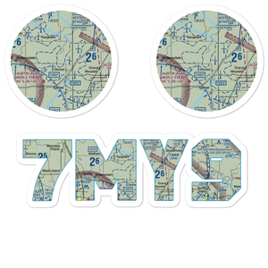 Petes Airport (7MY9) VFR Sectional Sticker Pack