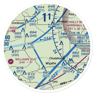 Maidment Field (7MS3) VFR Sectional Sticker (20 mile)
