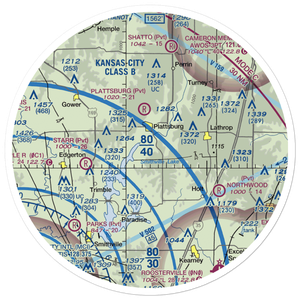 Clark Airport (7MO8) VFR Sectional Sticker (30 mile)