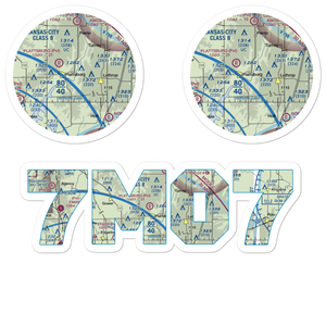 Kimray Airport (7MO7) VFR Sectional Sticker Pack