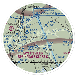 B S Ranch Airport (7MO3) VFR Sectional Sticker (20 mile)