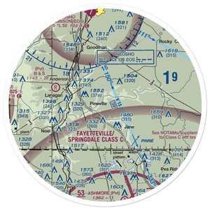 B S Ranch Airport (7MO3) VFR Sectional Sticker (30 mile)