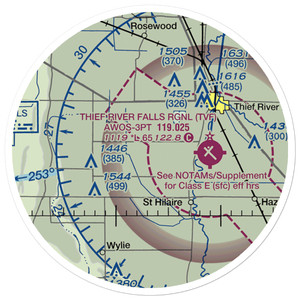 Willis Airport (7MN8) VFR Sectional Sticker (20 mile)