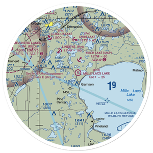 Mille Lacs Lake Resort Airport (7MN4) VFR Sectional Sticker (30 mile)