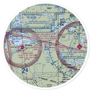 Eagles Nest Seaplane Base (7MN2) VFR Sectional Sticker (30 mile)