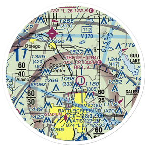 Walker Airport (7MI7) VFR Sectional Sticker (20 mile)