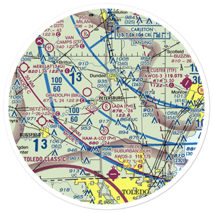 Lada Airport (7MI5) VFR Sectional Sticker (30 mile)