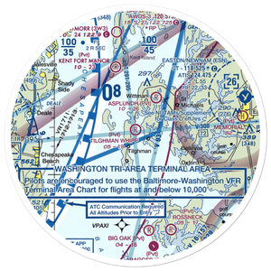 Tilghman Whipp Airport (7MD9) VFR Sectional Sticker (30 mile)