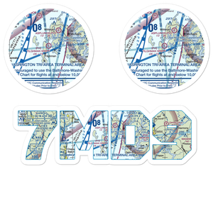Tilghman Whipp Airport (7MD9) VFR Sectional Sticker Pack
