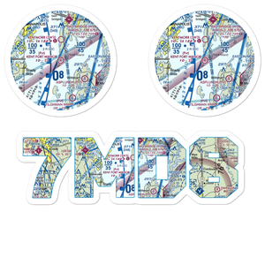 Kent Fort Manor Airport (7MD8) VFR Sectional Sticker Pack