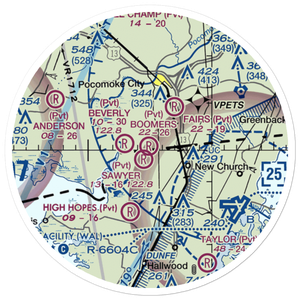 Boomers Field (7MD7) VFR Sectional Sticker (20 mile)