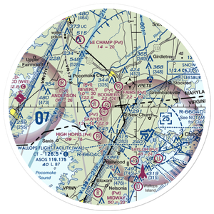 Boomers Field (7MD7) VFR Sectional Sticker (30 mile)