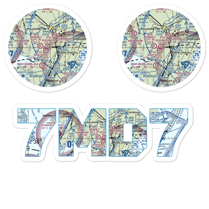 Boomers Field (7MD7) VFR Sectional Sticker Pack