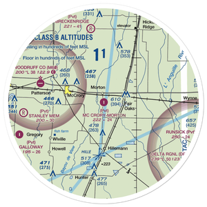 Mc Crory/Morton Airport (2AR4) VFR Sectional Sticker (30 mile)
