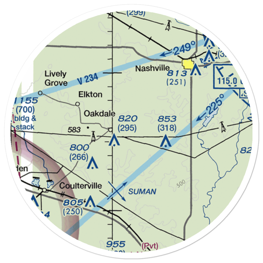 Brammeier Airport (7LL9) VFR Sectional Sticker (20 mile) 