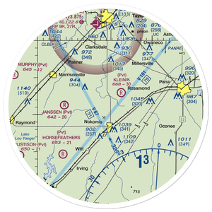 Dahler Airport (7LL8) VFR Sectional Sticker (30 mile)