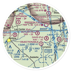 Delhotal Airport (7LL7) VFR Sectional Sticker (20 mile)