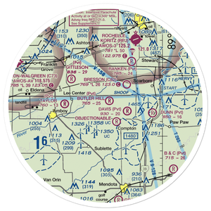 Delhotal Airport (7LL7) VFR Sectional Sticker (30 mile)
