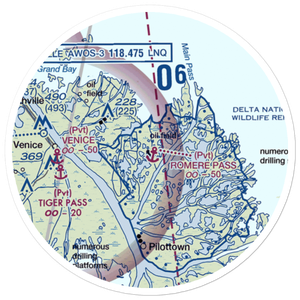 Romere Pass Seaplane Base (7LA7) VFR Sectional Sticker (20 mile)