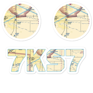 Evans Airport (7KS7) VFR Sectional Sticker Pack
