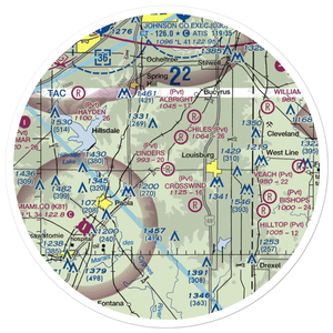 Linders Cow-Chip Airport (7KS6) VFR Sectional Sticker (30 mile)