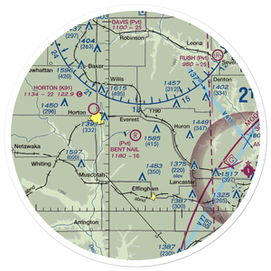 Bent Nail Ranch Airport (7KS4) VFR Sectional Sticker (30 mile)