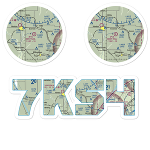 Bent Nail Ranch Airport (7KS4) VFR Sectional Sticker Pack