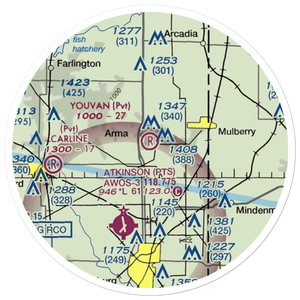 Youvan Airport (7KS3) VFR Sectional Sticker (20 mile)