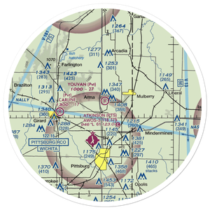 Youvan Airport (7KS3) VFR Sectional Sticker (30 mile)