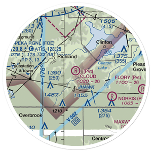 Cloud Airport (7KS2) VFR Sectional Sticker (20 mile)