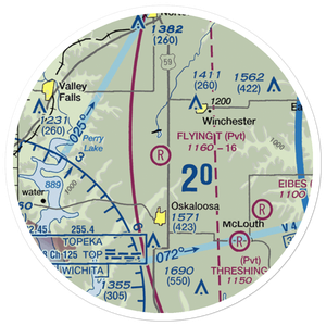 Flying T Airport (7KS0) VFR Sectional Sticker (20 mile)