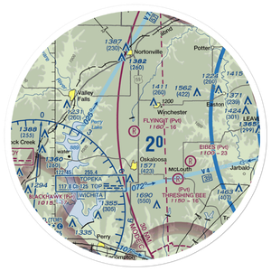 Flying T Airport (7KS0) VFR Sectional Sticker (30 mile)