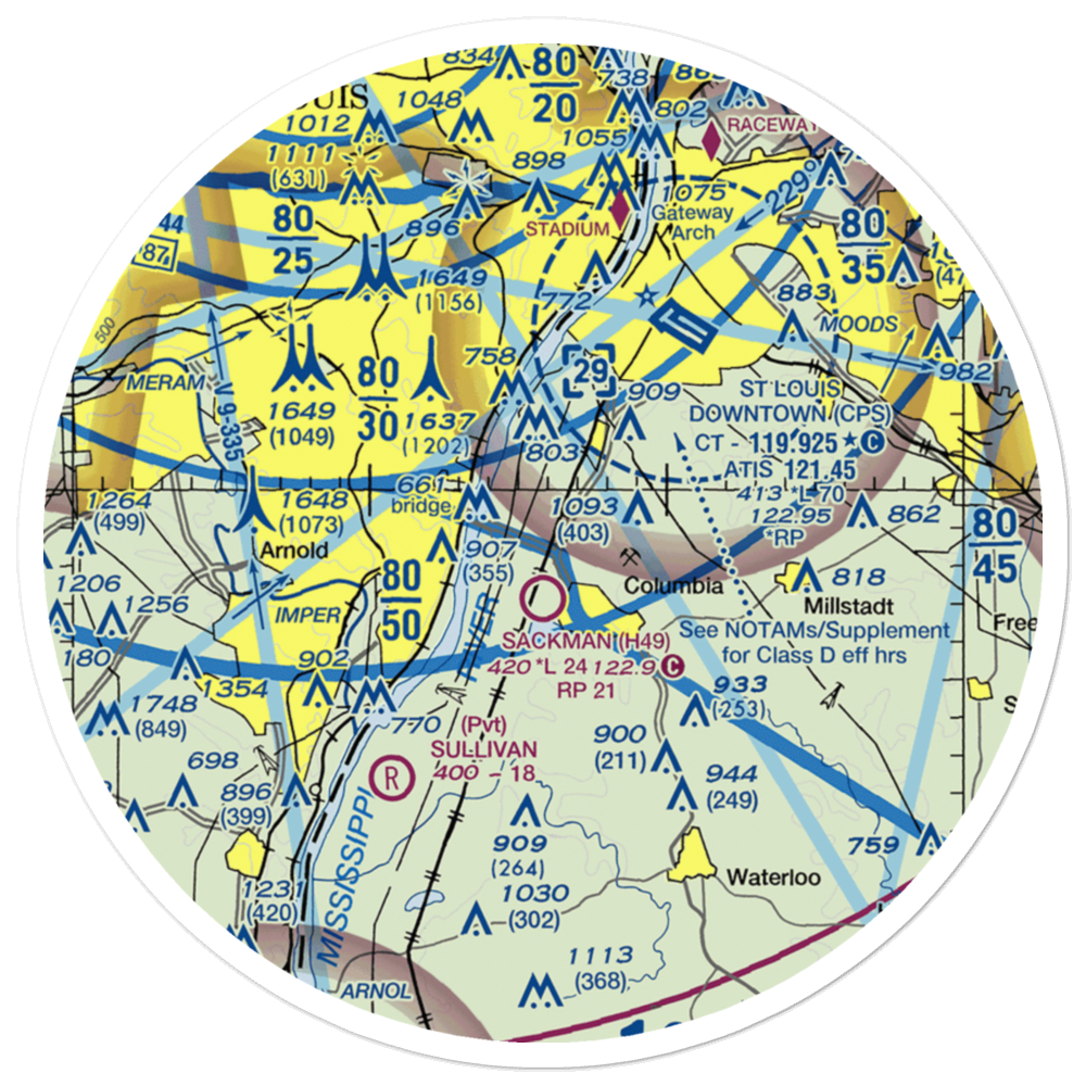 King Airport (7IS9) VFR Sectional Sticker (30 mile) 