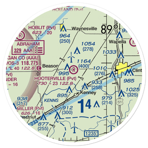 Hooterville Airport (7IS3) VFR Sectional Sticker (20 mile)