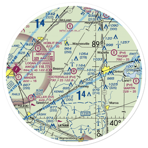 Hooterville Airport (7IS3) VFR Sectional Sticker (30 mile)