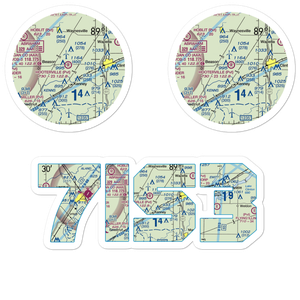 Hooterville Airport (7IS3) VFR Sectional Sticker Pack