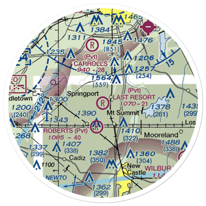 The Last Resort Airport (7IN9) VFR Sectional Sticker (20 mile)